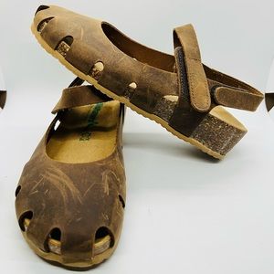Bionatura Women shoes sandals Brown wedge Size 8/39 SKU 10190- Mary Janes